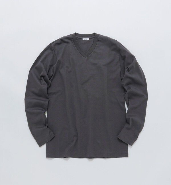 SHIPS「SHIPS: 抗菌・防臭 NANO-FINE(R) ハイゲージ Vネック Tシャツ (ロンT)」|Tシャツ・カットソー|
