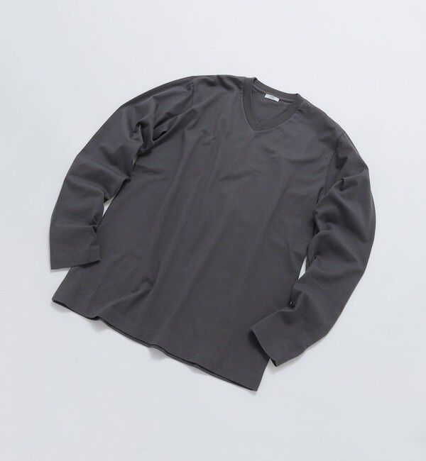 SHIPS「SHIPS: 抗菌・防臭 NANO-FINE(R) ハイゲージ Vネック Tシャツ (ロンT)」|Tシャツ・カットソー|