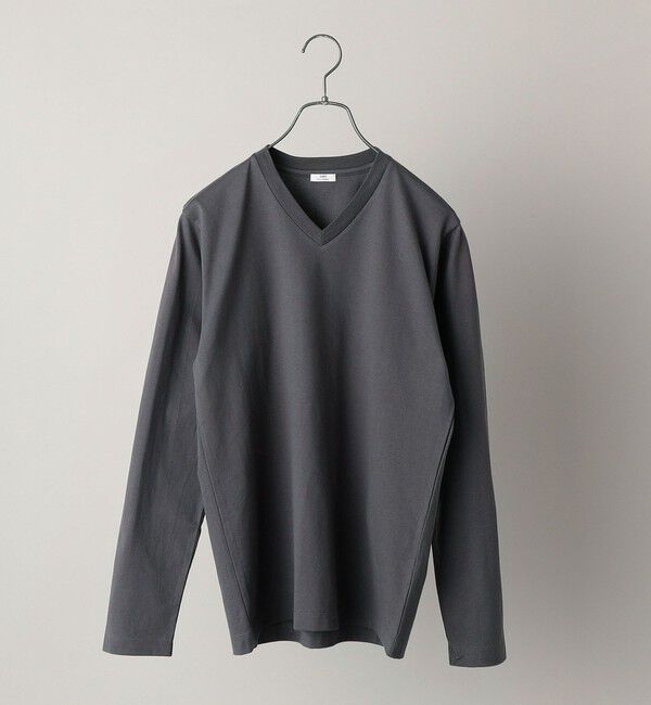 SHIPS「SHIPS: 抗菌・防臭 NANO-FINE(R) ハイゲージ Vネック Tシャツ (ロンT)」|Tシャツ・カットソー|