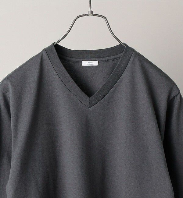 SHIPS「SHIPS: 抗菌・防臭 NANO-FINE(R) ハイゲージ Vネック Tシャツ (ロンT)」|Tシャツ・カットソー|