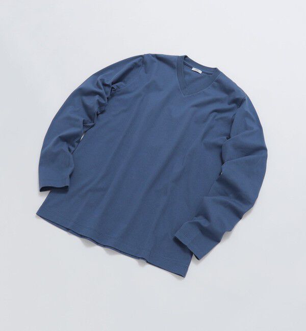 SHIPS「SHIPS: 抗菌・防臭 NANO-FINE(R) ハイゲージ Vネック Tシャツ (ロンT)」|Tシャツ・カットソー|