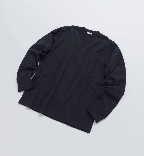 SHIPS「SHIPS: 抗菌・防臭 NANO-FINE(R) ハイゲージ Vネック Tシャツ (ロンT)」|Tシャツ・カットソー|