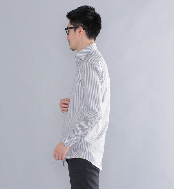 SHIPS「SHIPS: イージーアイロン ロンスト ワイドカラー シャツ」|シャツ・ブラウス|