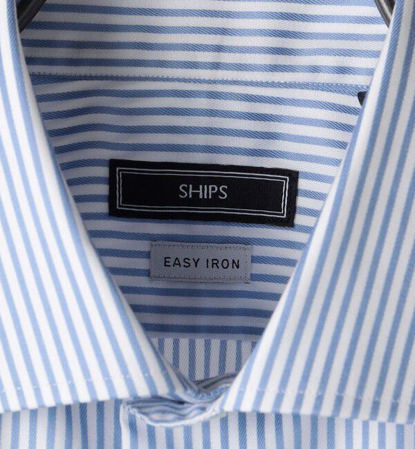 SHIPS「SHIPS: イージーアイロン ロンスト ワイドカラー シャツ」|シャツ・ブラウス|