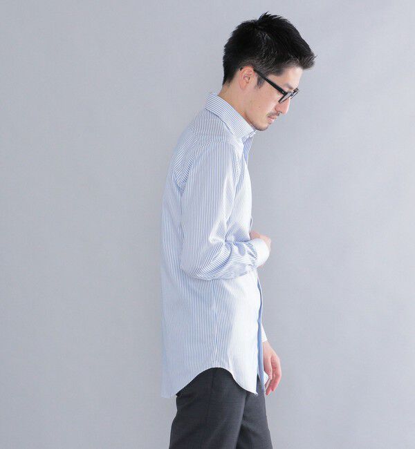 SHIPS「SHIPS: イージーアイロン ロンスト ワイドカラー シャツ」|シャツ・ブラウス|