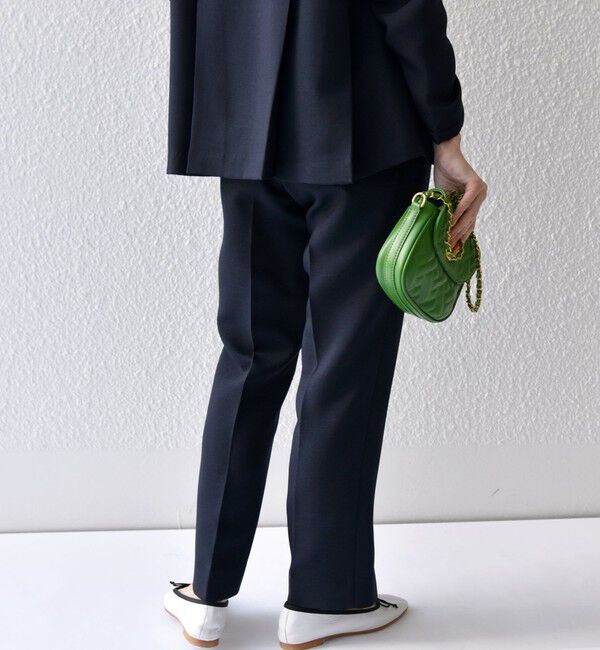 SHIPS any「SHIPS any:〈洗濯機可能〉ダブルクロス スリット パンツ［NAVY BLUE］」|チノ|