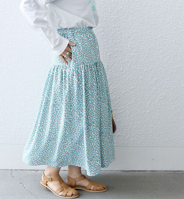 SHIPS any「SHIPS any:〈洗濯機可能〉SPRINTEX プチ フラワー ギャザー スカート」|スカート|