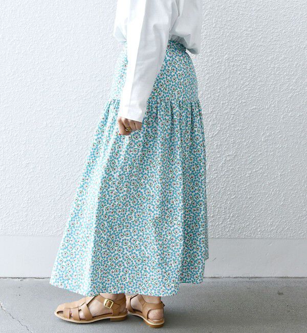 SHIPS any「SHIPS any:〈洗濯機可能〉SPRINTEX プチ フラワー ギャザー スカート」|スカート|