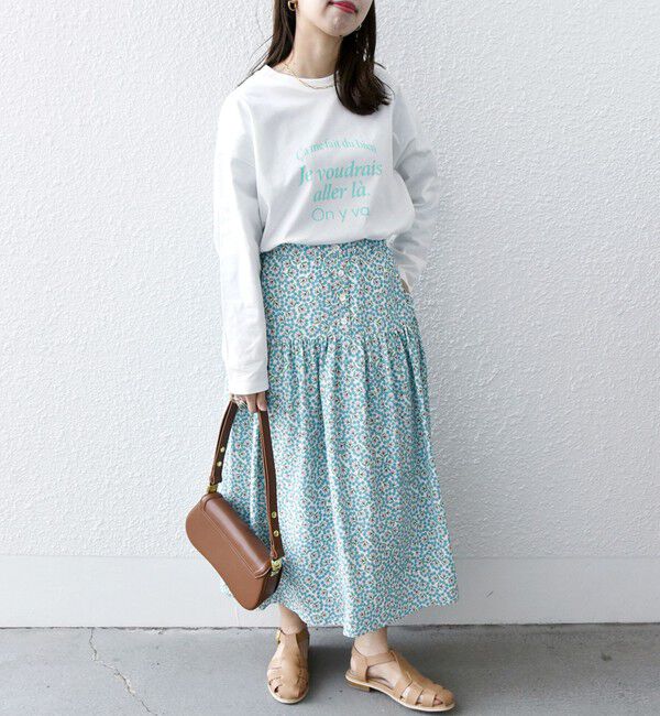 SHIPS any「SHIPS any:〈洗濯機可能〉SPRINTEX プチ フラワー ギャザー スカート」|スカート|