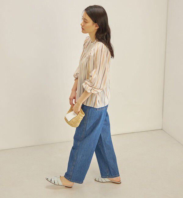 SHIPS for women「〈手洗い可能〉前後 2WAY シアー ストライプ ブラウス◇」|シャツ・ブラウス|