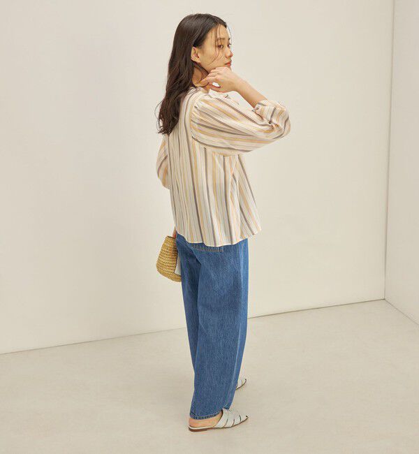SHIPS for women「〈手洗い可能〉前後 2WAY シアー ストライプ ブラウス◇」|シャツ・ブラウス|