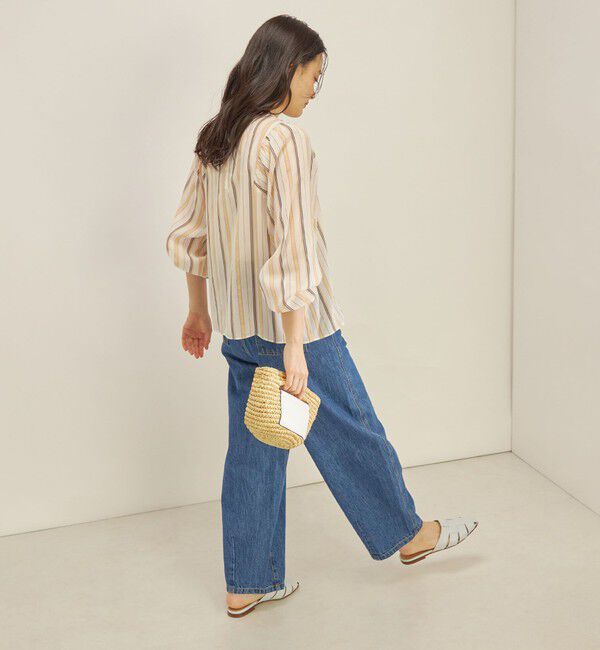 SHIPS for women「〈手洗い可能〉前後 2WAY シアー ストライプ ブラウス◇」|シャツ・ブラウス|