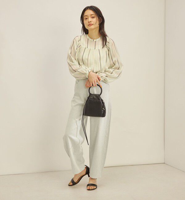 SHIPS for women「〈手洗い可能〉前後 2WAY シアー ストライプ ブラウス◇」|シャツ・ブラウス|