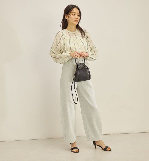 SHIPS for women「〈手洗い可能〉前後 2WAY シアー ストライプ ブラウス◇」|シャツ・ブラウス|