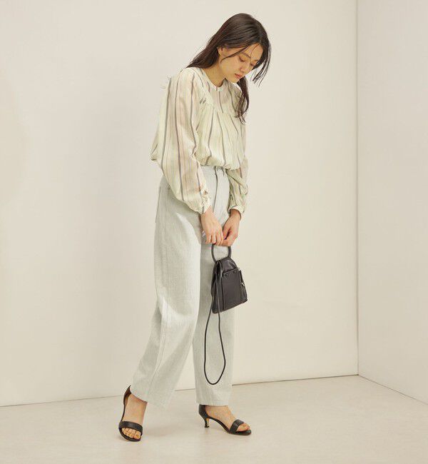 SHIPS for women「〈手洗い可能〉前後 2WAY シアー ストライプ ブラウス◇」|シャツ・ブラウス|