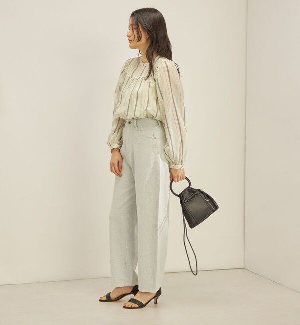 SHIPS for women「〈手洗い可能〉前後 2WAY シアー ストライプ ブラウス◇」|シャツ・ブラウス|