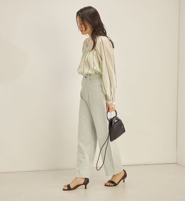 SHIPS for women「〈手洗い可能〉前後 2WAY シアー ストライプ ブラウス◇」|シャツ・ブラウス|