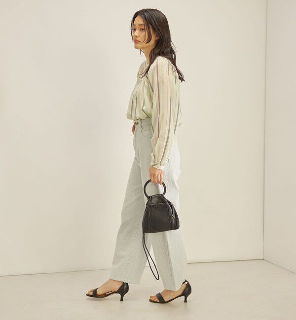 SHIPS for women「〈手洗い可能〉前後 2WAY シアー ストライプ ブラウス◇」|シャツ・ブラウス|