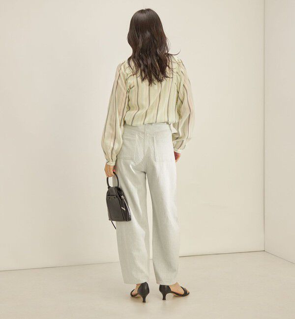 SHIPS for women「〈手洗い可能〉前後 2WAY シアー ストライプ ブラウス◇」|シャツ・ブラウス|