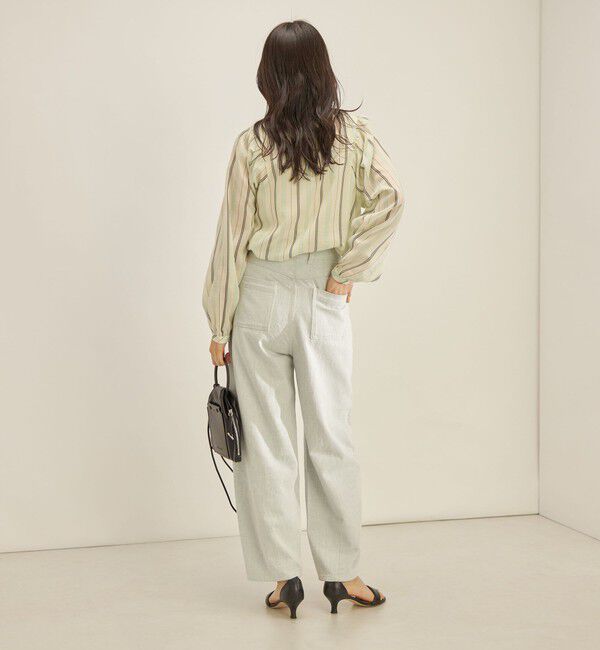 SHIPS for women「〈手洗い可能〉前後 2WAY シアー ストライプ ブラウス◇」|シャツ・ブラウス|