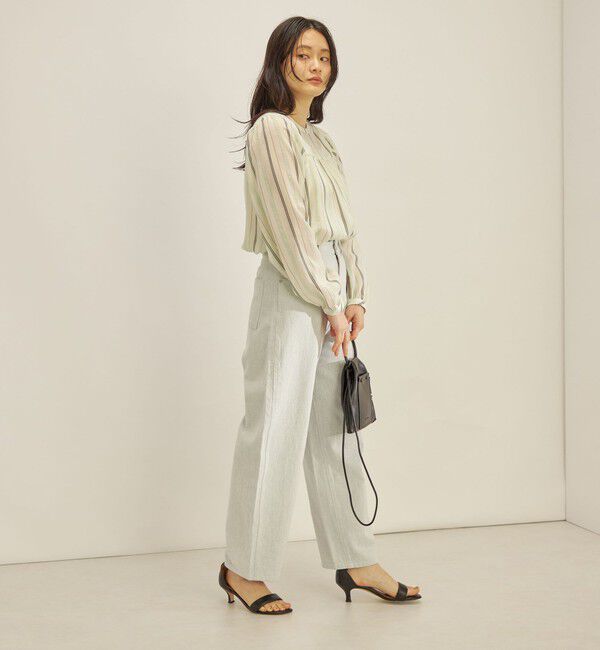 SHIPS for women「〈手洗い可能〉前後 2WAY シアー ストライプ ブラウス◇」|シャツ・ブラウス|