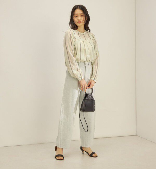 SHIPS for women「〈手洗い可能〉前後 2WAY シアー ストライプ ブラウス◇」|シャツ・ブラウス|