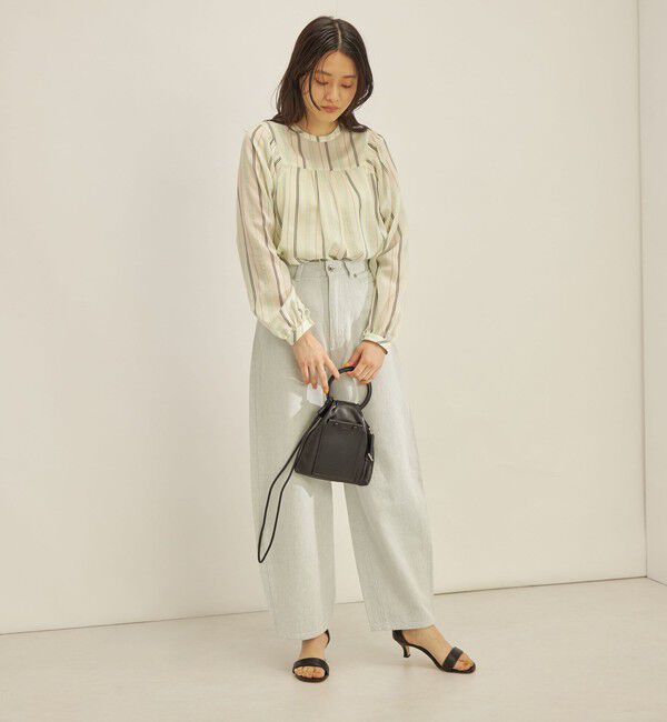 SHIPS for women「〈手洗い可能〉前後 2WAY シアー ストライプ ブラウス◇」|シャツ・ブラウス|