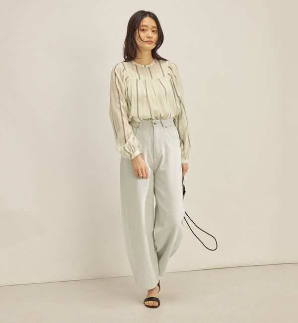 SHIPS for women「〈手洗い可能〉前後 2WAY シアー ストライプ ブラウス◇」|シャツ・ブラウス|