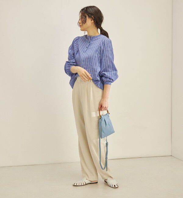 SHIPS for women「〈手洗い可能〉前後 2WAY シアー ストライプ ブラウス◇」|シャツ・ブラウス|