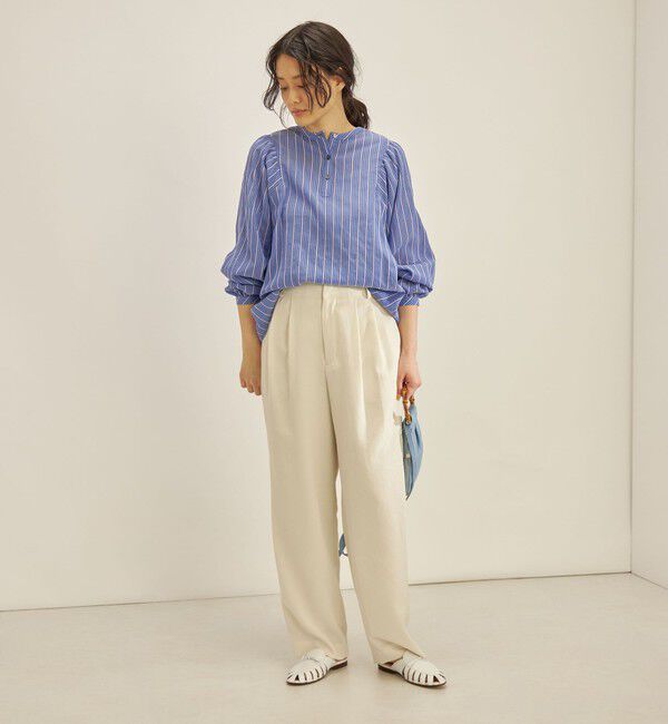 SHIPS for women「〈手洗い可能〉前後 2WAY シアー ストライプ ブラウス◇」|シャツ・ブラウス|