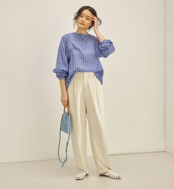 SHIPS for women「〈手洗い可能〉前後 2WAY シアー ストライプ ブラウス◇」|シャツ・ブラウス|