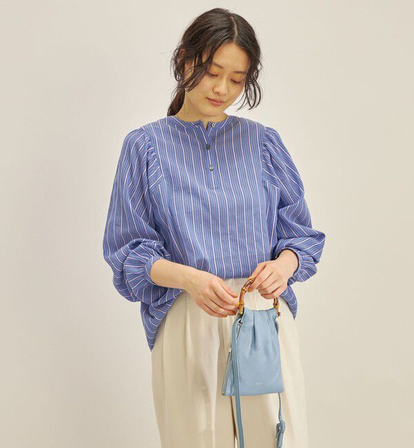 SHIPS for women「〈手洗い可能〉前後 2WAY シアー ストライプ ブラウス◇」|シャツ・ブラウス|