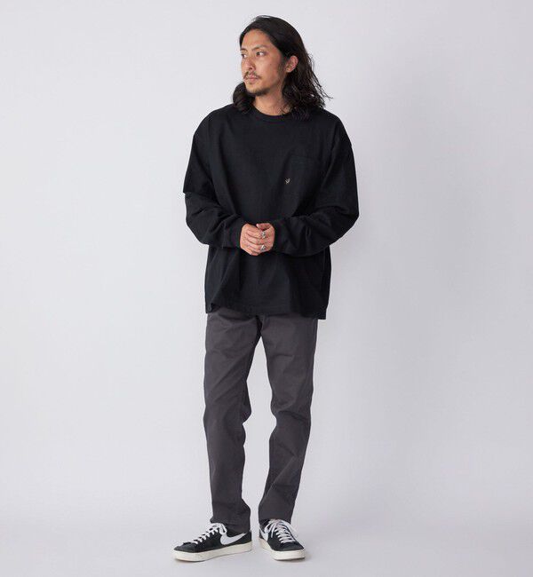 SHIPS「【WEB限定】SHIPS:〈汗染み防止加工〉ワンポイントロゴ ビッグシルエットヘビーウェイトTシャツ」|Tシャツ・カットソー|