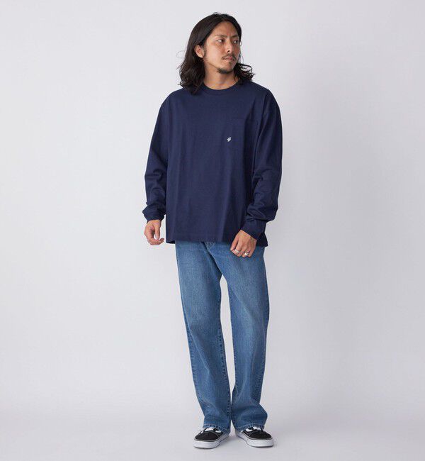 SHIPS「【WEB限定】SHIPS:〈汗染み防止加工〉ワンポイントロゴ ビッグシルエットヘビーウェイトTシャツ」|Tシャツ・カットソー|