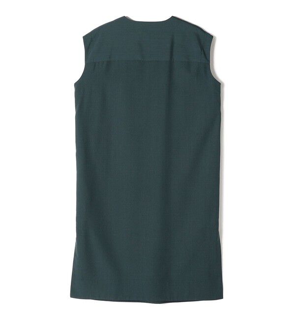 SHIPS for women「SHIPS Primary Navy Label:〈手洗い可能〉梳毛 Vネック ワンピース」|ワンピース|