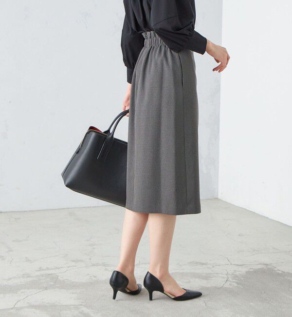 SHIPS for women「〈手洗い可能〉ガンクラブチェック 無地 ウーリッシュ スカート ◇」|スカート|