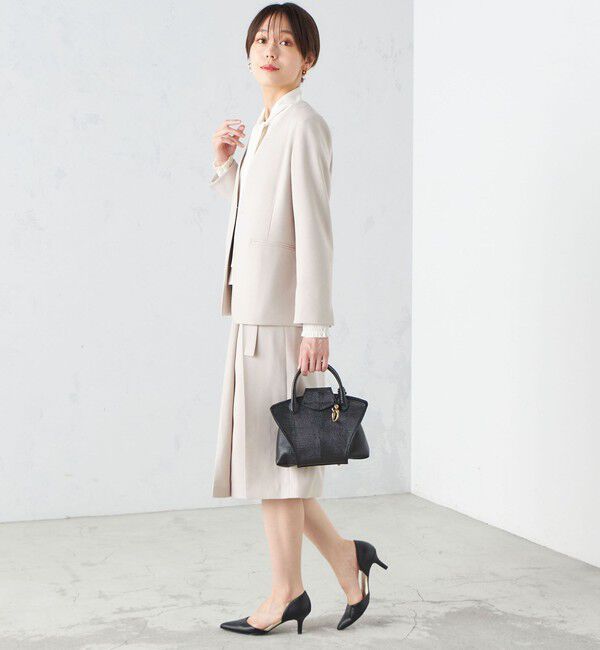 SHIPS for women「〈手洗い可能〉ガンクラブチェック 無地 ウーリッシュ スカート ◇」|スカート|