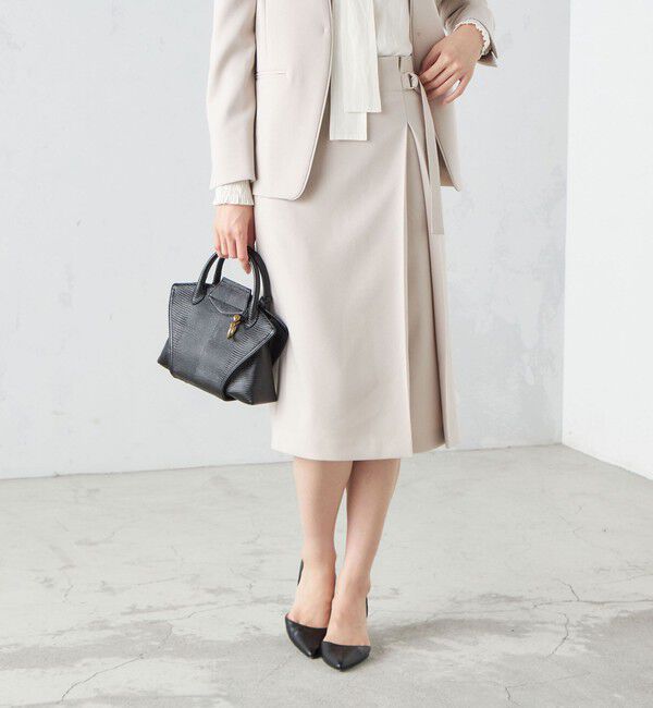 SHIPS for women「〈手洗い可能〉ガンクラブチェック 無地 ウーリッシュ スカート ◇」|スカート|