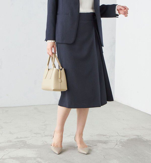 SHIPS for women「〈手洗い可能〉ガンクラブチェック 無地 ウーリッシュ スカート ◇」|スカート|