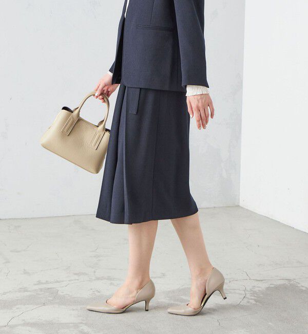 SHIPS for women「〈手洗い可能〉ガンクラブチェック 無地 ウーリッシュ スカート ◇」|スカート|