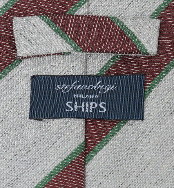 SHIPS「Stefanobigi: シルク リネン メランジ ストライプ ネクタイ」|ネクタイ・蝶ネクタイ|