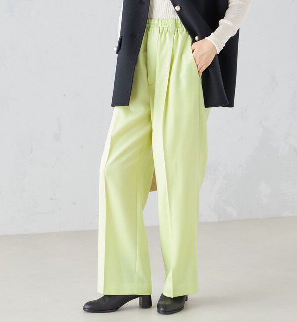 SHIPS for women「〈手洗い可能〉ワンタック ストレート パンツ ◇」|その他|ミント