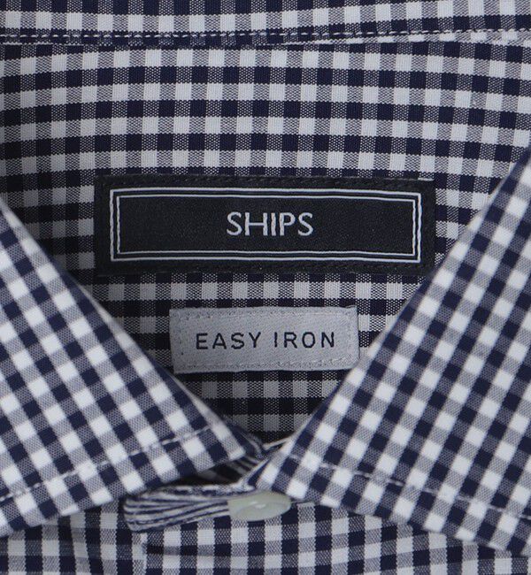 SHIPS「SHIPS: イージーアイロン ワイドカラー ギンガムチェック シャツ」|シャツ・ブラウス|