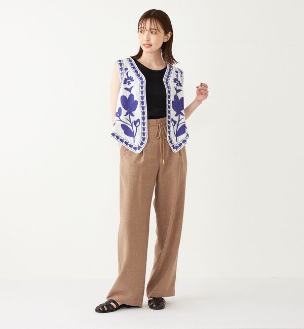 SHIPS Colors 「SHIPS Colors:〈手洗い可能〉エンブロイダリー ベスト」|ベスト・ジレ|