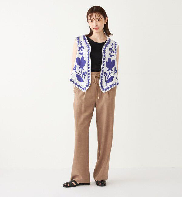 SHIPS Colors 「SHIPS Colors:〈手洗い可能〉エンブロイダリー ベスト」|ベスト・ジレ|