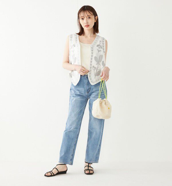 SHIPS Colors 「SHIPS Colors:〈手洗い可能〉エンブロイダリー ベスト」|ベスト・ジレ|