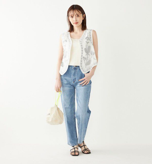 SHIPS Colors 「SHIPS Colors:〈手洗い可能〉エンブロイダリー ベスト」|ベスト・ジレ|