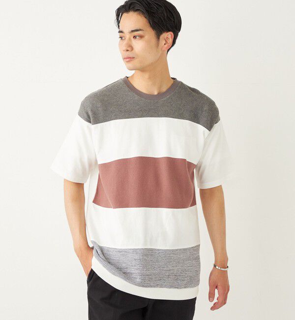 SHIPS Colors 「SHIPS Colors:〈手洗い可能〉切り替え ボーダー TEE◇」|Tシャツ・カットソー|