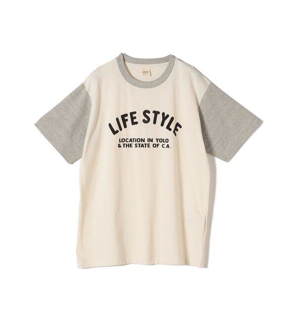 SHIPS Days「【SHIPS DAYS別注】UNDYED: プリント ショートスリーブ Tシャツ」|Tシャツ・カットソー|ナチュラル