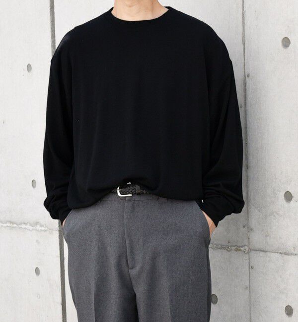 SHIPS any「SHIPS any: 〈手洗い可能〉バンブー レーヨン ウール混 ルーズ ロングスリーブ Tシャツ ［BRIOS］◇」|Tシャツ・カットソー|